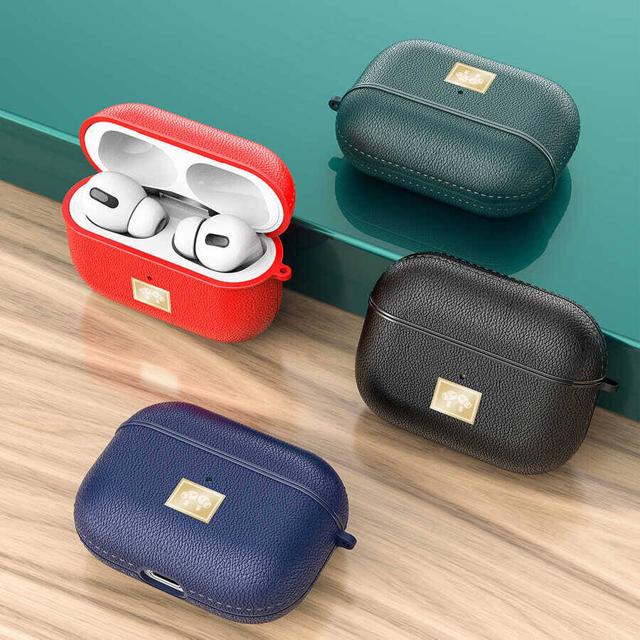 Wlons Airpods Pro 2 Deri Görünümlü Askı Aparatlı Kılıf Wlons Airpods Pro 2 Deri Görünümlü Askı Aparatlı Kılıf